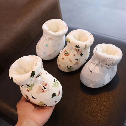 Padded Cotton Baby Booties – Adjustable & Adorable