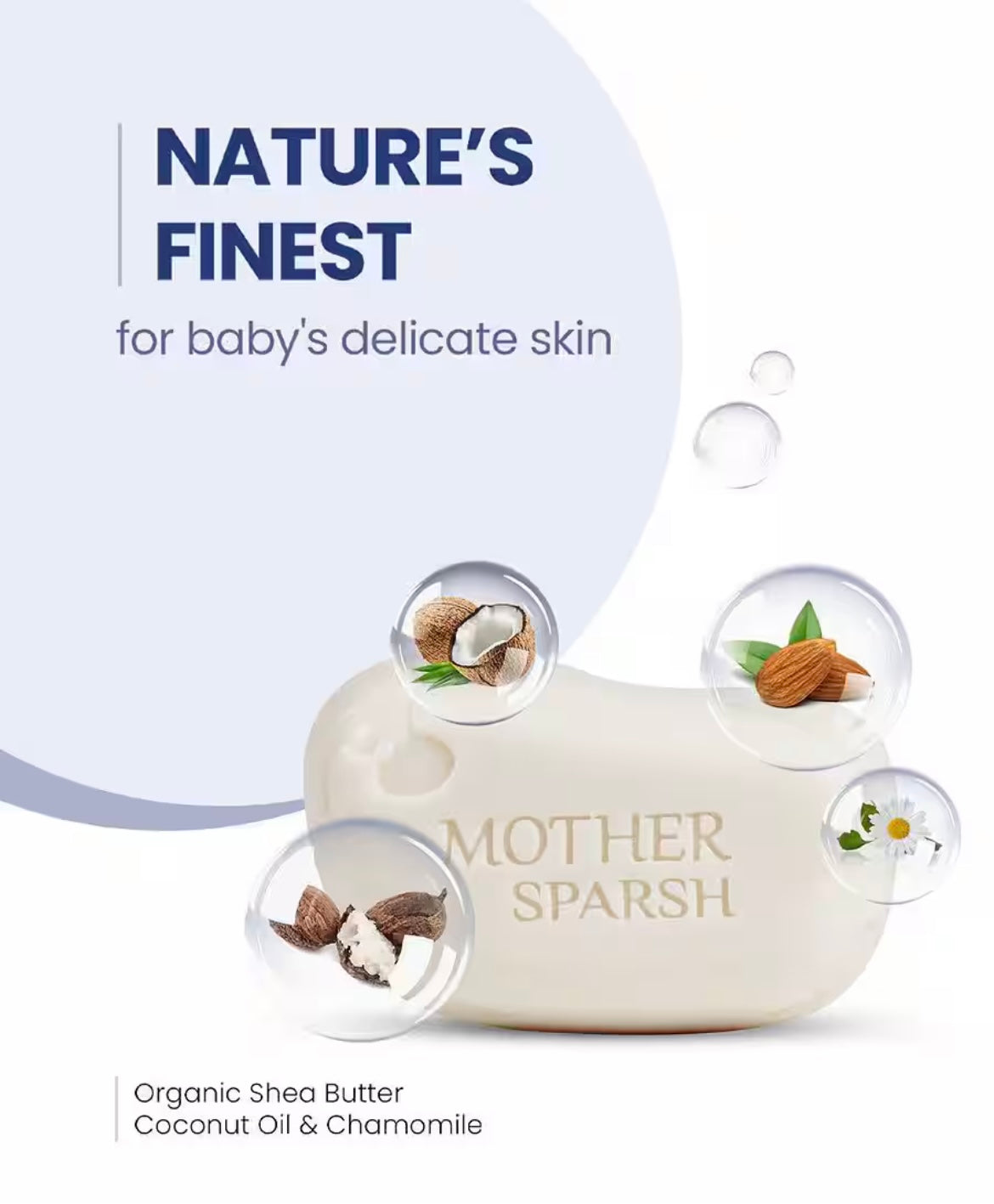 MOTHER SPARSH Natural Care Baby Soap-75GM set of 3
