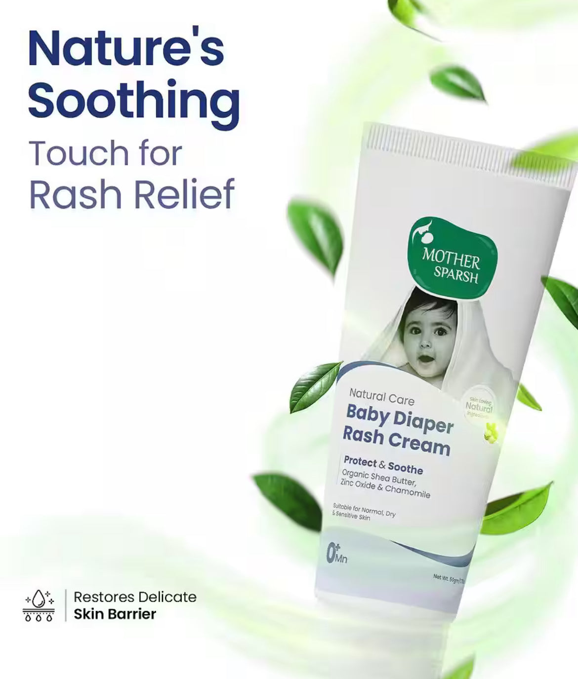 MOTHER SPARSH Natural Care Baby Diaper Rash Cream-50GM