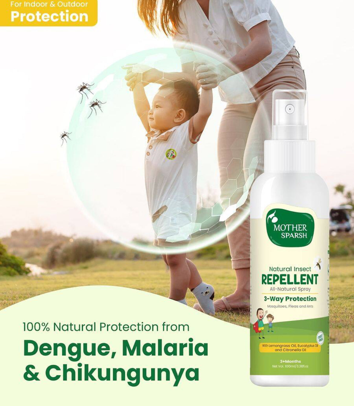 MOTHER SPARSHNatural Insect Repellent Spray 100ml