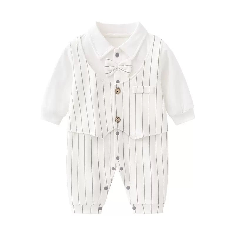 White Stripe Romper